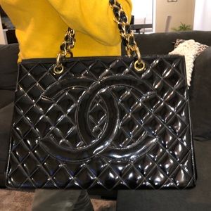 Authentic Chanel patent leather handbag